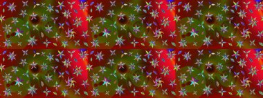 Tropik çiçekler. Gömlek, arka plan modelini çiz. Kırmızı ve kahverengi renkte çiçekler.