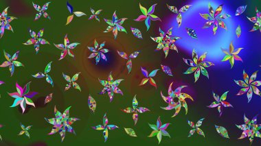 Güzel kumaş deseni. Bahar çiçekleriyle güzel bir çiçek deseni çizmişsin. Raster illüstrasyonu.