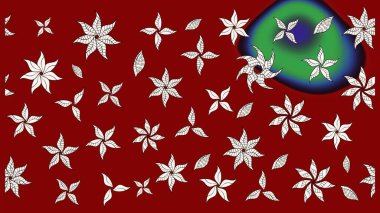 Raster deseni. Çiçek kolajı. Çiçek arkaplan. Çiçek kompozisyonu. Küçük çiçekte güzel bir desen var. - kırmızı ve nötr çiçekler. Doğa.