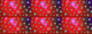 Kabile sanatı boho baskısı, klasik çiçek arkaplanı. Arkaplan dokusu, duvar kağıdı, kırmızı ve pembe renkli çiçek teması. Soyut etnik raster çizim kalıbı.