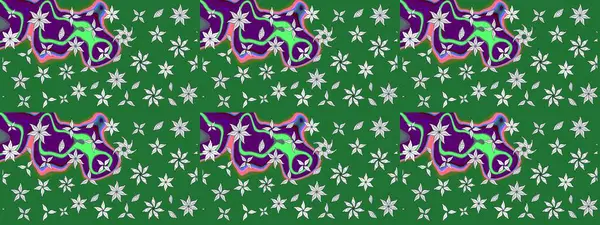 Güzel kumaş deseni. Bahar çiçekleriyle güzel bir çiçek deseni çizmişsin. Raster illüstrasyonu.