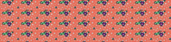 Turuncu ve nötr renklerde parlak çiçekli halı deseni.