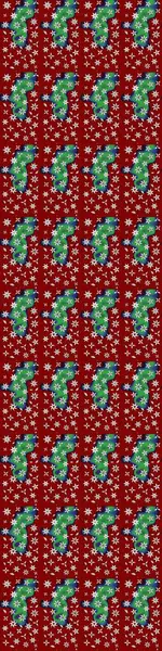 Raster illüstrasyonu. Egzotik çiçekler, kırmızı ve yeşil renkler üzerine botanik ve parlak klasik doğa. Klasik tropikal doğal elementlerin suluboya seti.