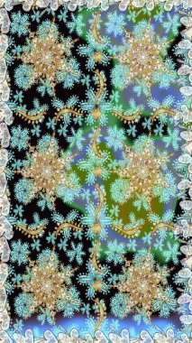 Tarafsız renklerde altın tekrarlayan elementlerle soyut arkaplan. Kusursuz oryantal klasik altın desen.