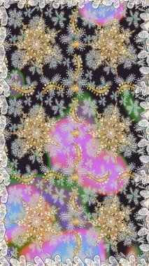 Gri renkli ve altın elementli bir antika. Noel 2019, kar tanesi, yeni yıl.