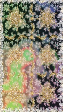 Noel, kar tanesi, yeni yıl. Gri renklerde ve altın elementlerle kusursuz klasik desen. Gri renklerde altın desenli altın elementler.