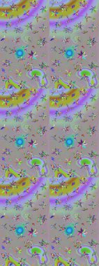 Küçük çiçekteki sevimli çiçek deseni. Gri ve nötr renklerde. Soyut çiçek çizim kalıbı arka planı. Raster deseni. Raster illüstrasyonu.