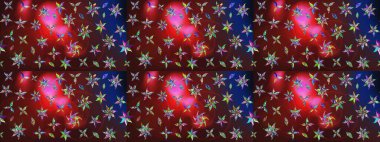 Kahverengi ve kırmızı renkte çiçekler. Düz Çiçek Elementleri Tasarımı. Renkli Bahar Teması eskiz kalıbı. Sevimli çiçek raster deseni.