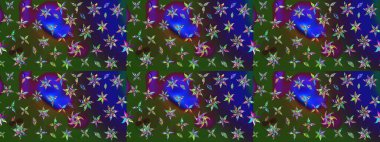 Sevimli çiçek raster deseni. Modaya uygun kumaş deseni. Renkli Yaz Temalı eskiz kalıbı. Düz Çiçek Elementleri Tasarımı.