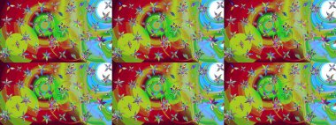 Desen, çizim, çiçek sınırı. Çiçek çelengi. Güzel, parlak, pürüzsüz kumaş, tuval. Kıvırcık, parlak örgü. Eski moda arka plan. Raster illüstrasyonu.