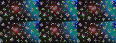 Çiçek desenli çizim. Raster illüstrasyonu. Asya tekstil tarzında. Gri ve mavi renkte çiçekler. Renkli Bahar Teması eskiz kalıbı. Düz Çiçek Elementleri Tasarımı.