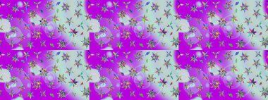 Raster güzel bir çiçek deseni çizmiş. Bahar mevsimi. Tatil havası. Nazik romantik baskı.