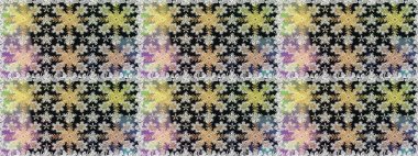 Kına dövmeli süs çiçekleri, altın çıkartmalar, mehndi ve yoga tasarımı, kartlar ve parmak izleri. Raster Golden Mehndi kusursuz desen. Gri renklerde desen.