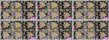 Kusursuz altın desen. Raster oryantal süs. Gri renklerde, altın elementlerle kusursuz desen.