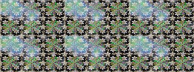 Kusursuz damaske klasik altın desen. Tekrarlayan elementlerle soyut arkaplan oluşturun. Raster illüstrasyonu. Gri renklerde altın desenli altın elementler.