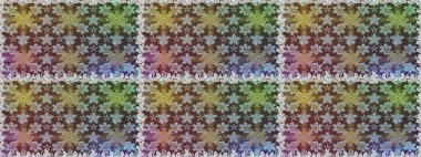 Noel, kar tanesi, yeni yıl 2019. Kahverengi renklerde, altın elementlerle kusursuz klasik desen.