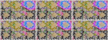 Gri renkli ve altın elementli altın desenli. Raster oryantal süs. Kusursuz altın desen.