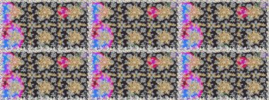 Gri renklerde ve altın elementlerle. Kusursuz altın desenli bukleler. Raster illüstrasyonu. Doğu tarzı arabesk. Parlak dantel, stilize çiçekler, şal desenli. Zarif altın deseni aç.