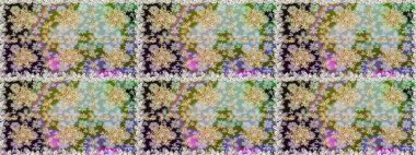 Kusursuz oryantal klasik altın desen. Gri renklerde altın tekrarlayan elementler içeren Raster soyut arkaplanı.