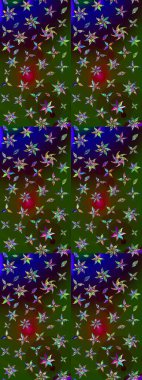 Raster çiçek desenleri çiziyor. Vadinin çiçekleri yeşil ve kahverengi renklerde.