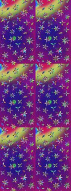 Çiçek desenli eskiz. Mor ve mor renkli çiçekler. Renkli Bahar Teması eskiz kalıbı. Düz Çiçek Elementleri Tasarım Raster illüstrasyonu.