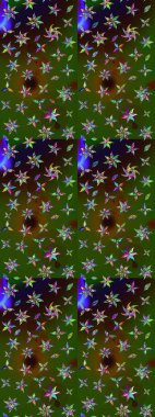 Çiçekli çiçek deseni, suluboya. Raster deseni. Küçük çiçekte güzel bir çiçek deseni..