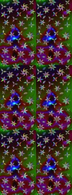 Çiçekli yumuşak bir eskiz şekli. Raster çiçekleri klasik tarzda çizilmiş. Kahverengi ve yeşil renklerde bahar çiçekleri. Raster illüstrasyonu.