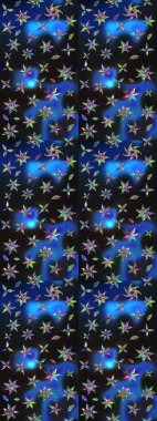 Çiçekli bahar çiçekleri. Küçük çiçekte güzel bir desen. Küçük renkli çiçekler. Moda baskıları için zarif bir şablon. Motley illüstrasyonu.