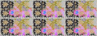 Kusursuz altın desen. Gri renklerde, altın elementlerle kusursuz desen. Raster doğulu süsü.