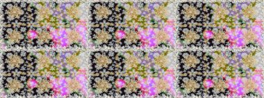 Gri renklerdeki altın element. Antika altın tekrarlanabilir duvar kağıdı. Damask arkaplanı tekerrür ediyor. Barok tarzında altın çiçek süsü..