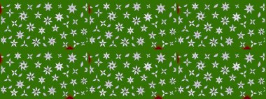 Yeşil ve nötr renklerde çiçekler. Bahar mevsimi. Tatil havası. Nazik romantik baskı. Raster güzel bir çiçek deseni çiziyor..