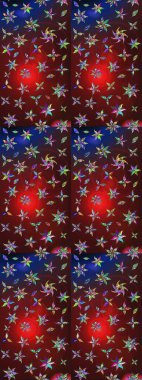 Çiçek kompozisyonu. Küçük çiçekte güzel bir desen var. - Kahverengi ve kırmızı çiçekler. Raster deseni. Çiçek kolajı. Doğa. Çiçek arka planı.