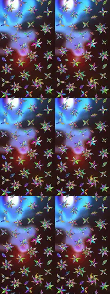 Eskiz arkaplan modeli. Vadinin çiçekleri kahverengi ve mavi renklerde. Suluboya, elle çizilmiş. Raster - stok.