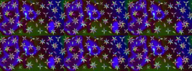 Raster illüstrasyonundaki çiçek desenli çizim. Güzel kumaş deseni. Renkli Bahar Teması eskiz kalıbı. Düz Çiçek Elementleri Tasarımı.