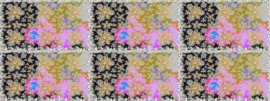 Kusursuz altın desen. Gri renklerde, altın elementlerle kusursuz desen. Raster doğulu süsü.