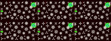 Düz Çiçek Elementleri Tasarımı. Renkli Bahar Teması eskiz kalıbı. Siyah ve nötr renklerde çiçekler. Sevimli çiçek raster deseni.