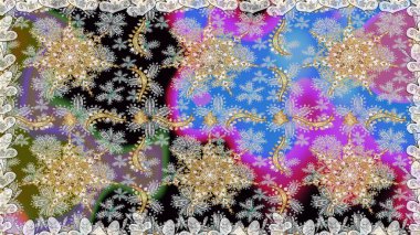 Kusursuz çiçek deseni. Gri renklerde grafiksel, modern, pürüzsüz desen. Kusursuz raster arka plan. Duvar kâğıdı barok, İspanyol kumaşı.