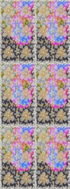 Damask pürüzsüz yineleme kalıbı. Antika altın tekrarlanabilir duvar kağıdı. Gri renklerdeki altın element. Barok tarzında altın çiçekli süs..