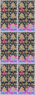 Gri renkli Royal retro. Raster illüstrasyonu. Altın şablon. Kart, duvar kağıdı, ambalaj ve tekstil için klasik tasarım. Kusursuz desenli altın elementler. Çiçeksel klasik doku.