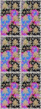 Barok tarzında duvar kağıdı tasarımı için kusursuz damaske deseni arkaplanı. Süslü raster dekorasyonu. Altın elementlerle gri renklerde altın desen.