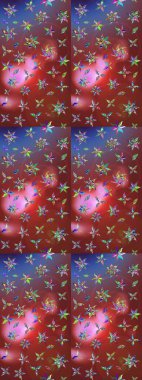 Vadinin çiçekleri kahverengi ve kırmızı renklerde. Çiçeksel çizim kalıbının çizimi.