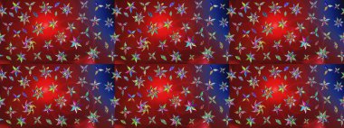 Kırmızı ve kahverengi çiçekli eskiz deseni, suluboya çiçek deseni, sevimli çiçek, duvar kağıdı, kart veya kumaş için fayanslı. Raster - stok.