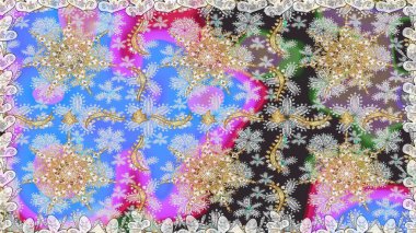 Gri renklerde, altın elementli, pürüzsüz bir desen. Şam tasarım için kusursuz desen.