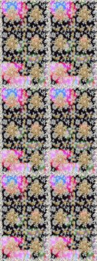 Kusursuz raster arka plan. Şık bir grafik desen. Çiçek deseni. Duvar kâğıdı barok, İspanyol kumaşı. Gri renklerdeki altın elementler.