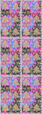 Damask altın soyut çiçek gri renklerde pürüzsüz desen. Süslü dekorasyon. Raster illüstrasyonu.