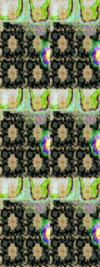 Doğum günü kartı, davetiye ya da afiş için iyidir. Raster illüstrasyonu. Siyah renkte altın. Ortaçağ çiçek desenini çiz. Dekoratif simetri arabesk.