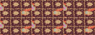 Antika altın tekrarlanabilir duvar kağıdı. Barok tarzında altın çiçekli süs. Damask çizimi tekrarlanıyor. Kahverengi renklerde altın element.