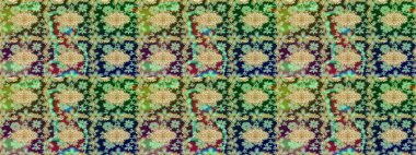 Arkaplan, kumaş, altın duvar kağıdı. Altın elementlerle yeşil renklerde altın desen. Raster Golden eskiz kalıbı. Düz elle çizilmiş vintage koleksiyonu.