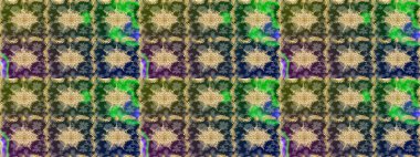 Dekoratif simetri arabesk. Ortaçağ çiçek desenini çiz. Doğum günü kartı, davetiye ya da afiş için iyidir. Yeşil renkte altın. Raster illüstrasyonu.