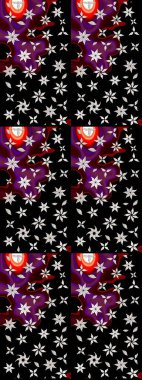 Küçük çiçekteki sevimli çiçek deseni. Yumuşak, yaz çiçekleri siyah ve nötr renklerde. Raster deseni. Raster illüstrasyonu.